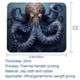thumbnail image 5 of Octopus Square Printed Desk Mat Gaming Mouse Pad Non-Slip Rubber Bottom 8.3x9.8 Inch - Suitable for Office and Gaming, 5 of 6