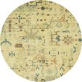 thumbnail image 1 of Ahgly Company Indoor Round Abstract Copper Green Abstract Area Rugs, 5' Round, 1 of 6