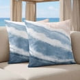 thumbnail image 5 of Pillow Covers 20x20 Set of 2, Summer Ocean Square Throw Pillow Covers for Couch/Sofa/Living Room, Coastal Sea Waves Beach Ombre Blue Decorative Soft Pillowcases for Couch Throw Pillows, 5 of 9