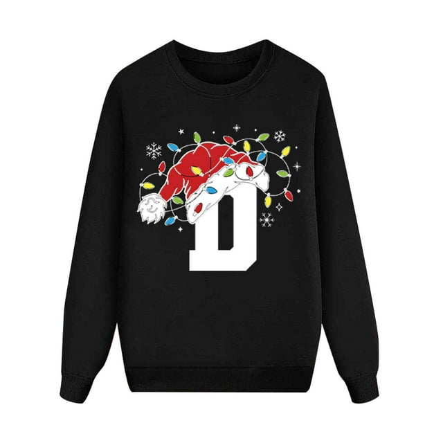 Dsscvnef Tenues Assorties pour la Famille Noël Imprimé Lettres Col Rond Ensemble de 3 Pcs (Enfants) Pyjamas Assortis pour Famille de 5 Pyjamas de Noël Dinosaure