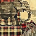 thumbnail image 6 of Orinice Elephant Baby Elephant Plaid Blanket Round Table Cover Stain Resistant Washable Indoor Outdoor Tablecloth Kitchen Dining Wedding Parties Waterproof 100% Polyester Fiber 42-46, 6 of 8