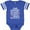 Football Blue and White, variant on Inktastic CHD Awareness Month Boys or Girls Baby Bodysuit