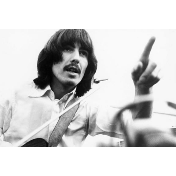 George Harrison B&W Late Beatles Era 24X36 Poster