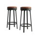 thumbnail image 5 of Qinaqin 2 PCS Set de 4 PU Cuero Upholstered 360 Profundidadgrees Swivel Counter Altura Bar Stools con Metálico Footrests Mid Century Moderno Style para Hogar Kitchen cm de, 5 of 7