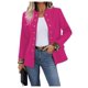 thumbnail image 1 of Blazer SweatyRocks para mujer, con botones abiertos en la parte delantera, poliéster rosa intenso, 1 of 6