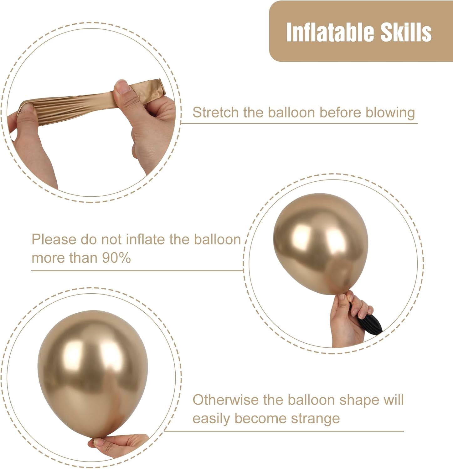 Burculy 129pcs Metallic Gold Balloons Different Sizes 18 12 10 5 Inch, Latex Balloon Garland Arch Kit for Party Graduation Wedding Holiday Happy Birthday Decoration