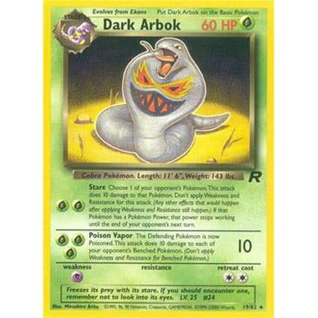 Pokemon Team Rocket Dark Arbok #19 (Best Dark Pokemon Team)