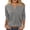 Z09Gray, variant on 3/4 Sleeve Womens Tops Henley V Neck Button Casual Tees Cotton Loose Fit Daily Wear T Shirts Dark Gray 2XL