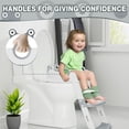 thumbnail image 3 of Potty training seat con step stool ladder para toddlers - quick ladder con anti-slip safe pads y adjustable height legs (gris), 3 of 5