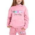 thumbnail image 2 of Hessimy Toddler Boys Girls Spring Summer Cartoon Print 2Pcs Long Sleeve Sweatshirt Sweatpants Casual Sweatsuit, Sweatpants Comfort(Pink,10-11 Years), 2 of 6