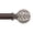 Walnut Wood-White, variant on OLV Boho Curtain Rods 36-88" Heavy Duty with Wood Grain Leaf Finial,Burlywood-white