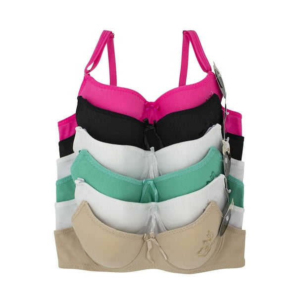 Paquete de Brasier Juvenil Adda Lingerie Modelo Astrid, Brasier Juvenil Copa A, Colores surtidos