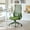 Green + Nylon + Fabric, variant on 7 Level Adjustable Lumbar Support Office Chair SGS Certified Class 3 Gas Lift BIFMA Tested Stable Base Ergonomic Mesh Rocking Computer Chair(Blue)