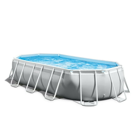 15'x33' Oval Pools - Intex 16.5 x 4 Foot Prism Frame Oval Above Ground Swimming Pool Pump Set