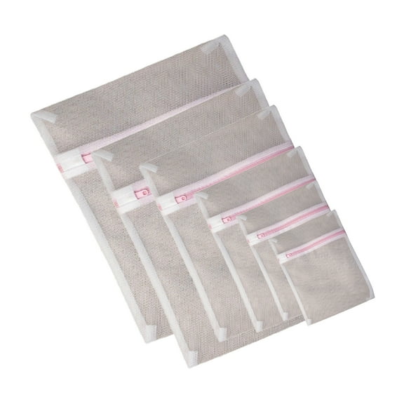 MISSMILE 5Pcs Laundry Bag,ABS Zipper Mesh Laundry Bags,Polyester Mesh Bag for Machine Wash