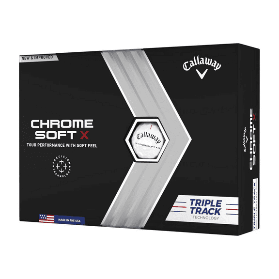 Callaway Chrome Soft X 22 Triple Track Golf Ball 12pk Yellow