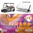 thumbnail image 5 of Uorisanigo Golf Cart Seat Covers EZGO Club Car Seat Towel Blanket with 4 Front Pockets & Non Slip Retro 70s Flower Power Seat Cushion Covers Universal Fit for 2 Person Golf Cart, 5 of 7