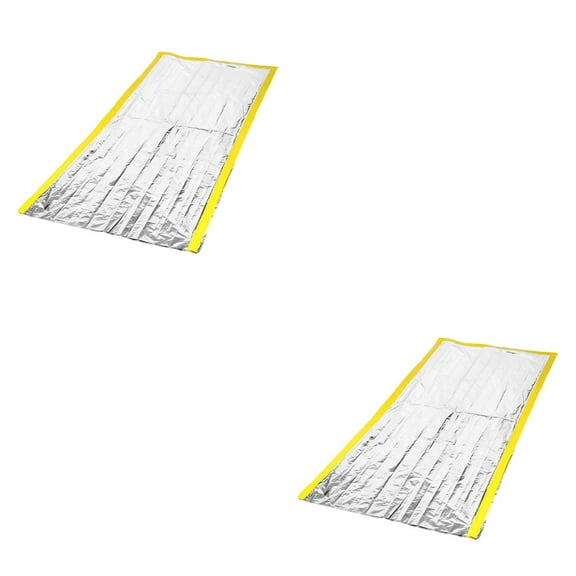 2 PCS Waterproof Inflatable Thermal Insulation Sleeping Bag Silver Foil