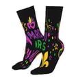thumbnail image 5 of Salouo Mardi Gras with Flamingo Pattern Fun Novelty Crew Socks,Casual Athletic Socks Neutral Socks, 5 of 7