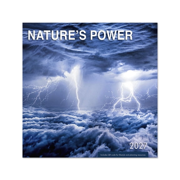 2027 Natures Power Wall Calendar 12x12 January-December Gridded