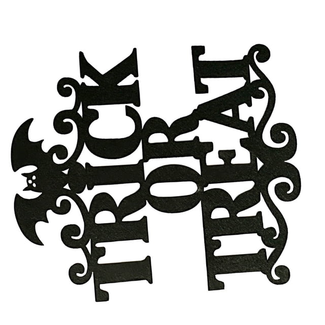 Toystoory Letrero colgante para puerta de Halloween, tela no tejida, decoración de fiesta de pared de espeluznante, colgador para interior y Kits de decoración para fiestas No.02 Toystoory HA000177-02B