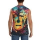 thumbnail image 4 of Fotbe World Map Guitar Illustration Men's Camiseta sin Mangas Estampada para Hombres, Playera Casual para Gimnasio, Entrenamiento, Playa-XX-Large, 4 of 7