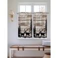 thumbnail image 2 of Deer Silhouettes 2 Panel Kitchen Curtains for Windows, Trees Wooden Retro Art Farmhouse Bathroom Privacy Curtain, Home Décor Window Treatment for Bedroom/Living Room 55"x45", 2 of 6