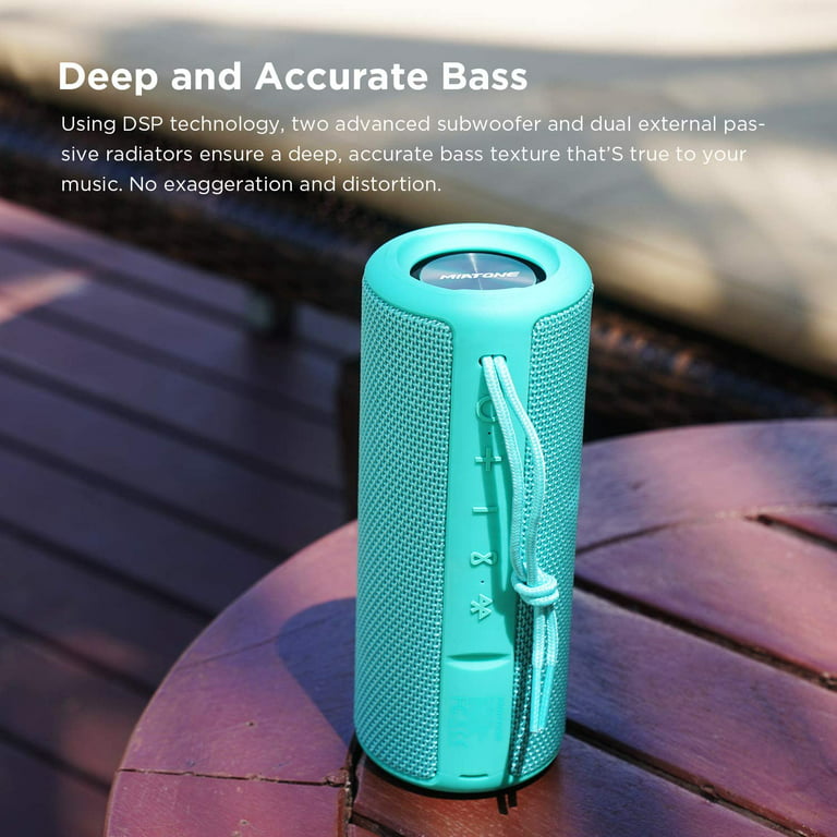 MIATONE Outdoor Waterproof Portable Bluetooth Speaker Wireless - Green