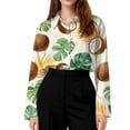 thumbnail image 4 of Hawaiian Shirts for Women Plus Size: Cool Summer Luau Shirt Hawaii Tropical V Neck Button up Tops White M, 4 of 5