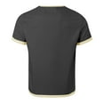 thumbnail image 5 of Mens Henley Shirts Short Sleeve Button Up V-Neck Basic Pullover T-Shirts Summer Lightweight Slim Fit Workout Tee Tops Grey XL, 5 of 5