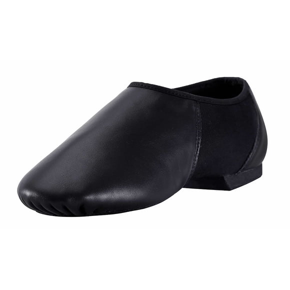 ARCLIBER Chaussures Jazz en Cuir pour Femmes Slip-on Noir 4.5 m US