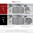 thumbnail image 2 of Stylish Dual Mount 32 ¼" Stainless Steel 16G Double Bowl Kitchen Sink with Grids & Strainers S-202XTG, 2 of 10