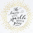 thumbnail image 2 of CafePress - She Leaves A Little Sparkle Faux Gold Body Suit - Long Sleeve Cotton Baby Bodysuit, 2 of 4