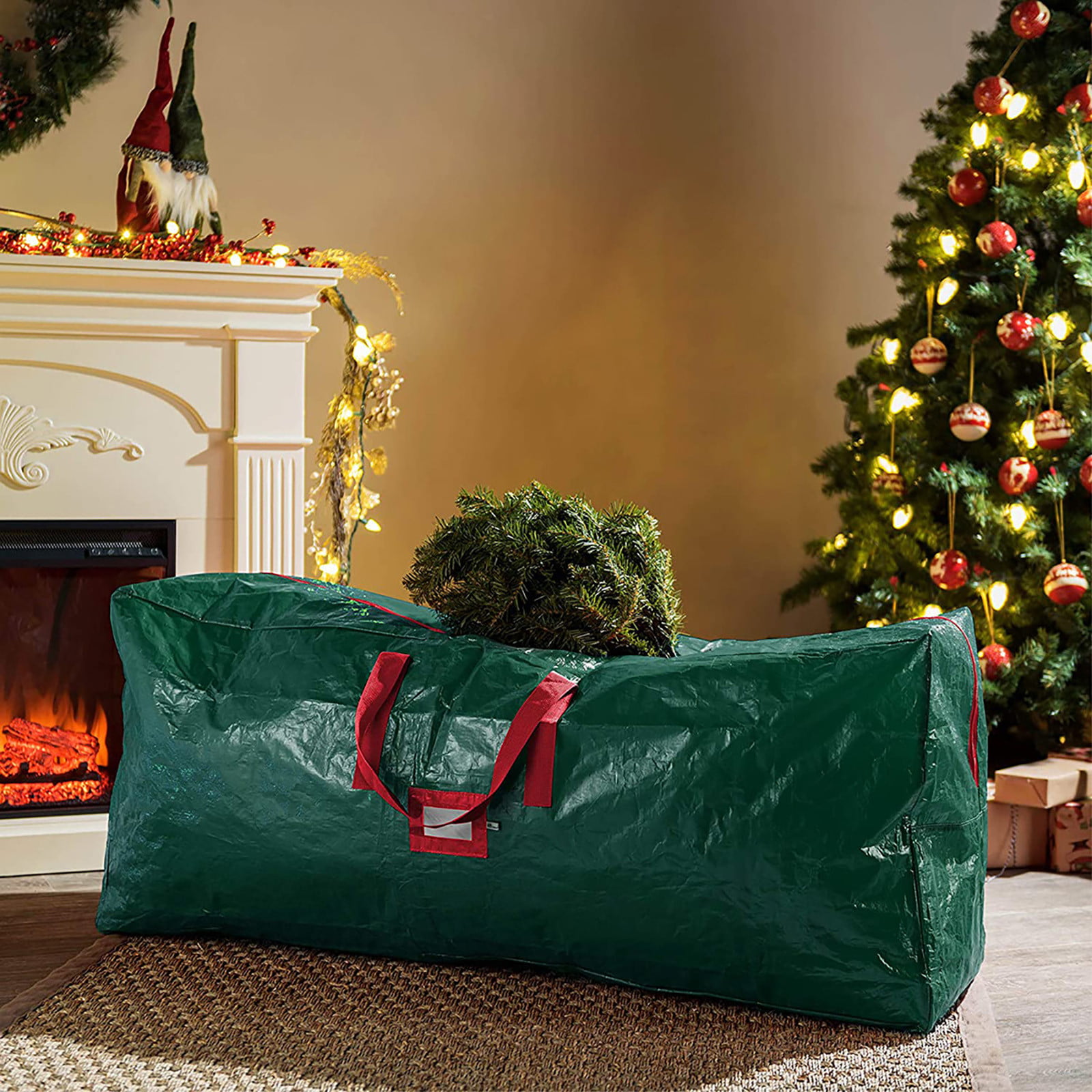 Amazon.com: Christmas Tree Storage Bag, Ohuhu Extra Large Christmas Tree  Storage Multipurpose Storage Bag with Reinforced Handles Zipper Tear Proof  Material for 6-9ft Artifical Tree (65'' x 15'' x 30'', green) :
