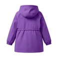thumbnail image 5 of Girls Long Coat Fall Hooded Waterproo𝐟 Windproof Long Sleeve Kids Boys Zip up Rain Jacket Lightweight Outdoor Tactical Jacket, 5 of 5