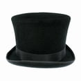thumbnail image 2 of Victorian Wool Felt Top Hat - 7.125 - Black, 2 of 2