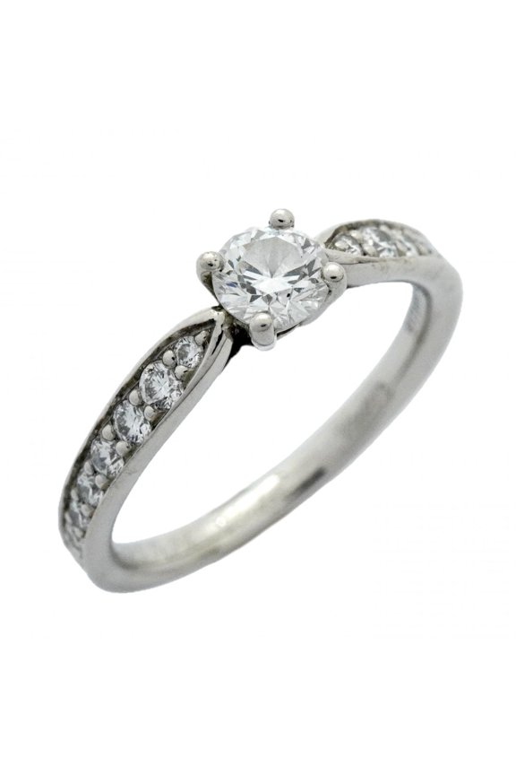 Pre-Owned Tiffany & Co. Harmony Ring, Pt950 Platinum, 0.24ct Diamond, Size 6.5, Women's,...