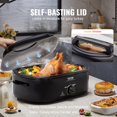 thumbnail image 3 of VEVOR Electric Roaster Oven, 20 QT Turkey Roaster Oven with Self-Basting Lid, 1450W Roaster Oven with Defrost & Warm Function, Adjustable Temperature, Removable Pan & Rack, Fits Turkeys Up to 24LBS, 3 of 8