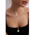 thumbnail image 3 of Vintage Gold 925 Silver Natural Pearl and Zircon Pendant Necklace, 3 of 6