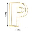 thumbnail image 5 of BalsaCircle 8" Gold P Metal 3D Wire Alphabet Number Sign Wedding Party Bar Tabletop Decorations, 5 of 6