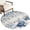 Gray Blue, variant on Small Round Rug 3Ft, Thanksgiving Pumpkins Non-Slip Washable Circle Rugs Carpet, Fall Blue Eucalyptus Pastoral Floral Indoor Outdoor Rug Floor Mats Throw Runner for Bedroom Living Room Bathroom