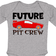thumbnail image 4 of Inktastic Future Pit Crew Red Race Car Boys or Girls Long Sleeve Baby Bodysuit, 4 of 5