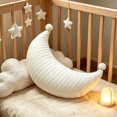 thumbnail image 3 of Cute Half Moon Shaped Throw Pillow, Decorative Cushion for Bedroom Living Room Sofa Bed, 3 of 3
