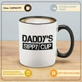 thumbnail image 2 of Shop4Ever Daddy's Sippy Cup Black Handle Ceramic Coffee Mug Tea Cup (11oz.), 2 of 5