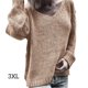 thumbnail image 4 of Qarigey Suéter de manga larga con cuello para mujer y adolescente, camisa de punto básica cálida para mujer, ropa de moda, accesorios Prendas para la parte del cuerpo 3XL Khaki, 4 of 6