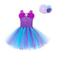 thumbnail image 2 of Fozruso Girls Basic Dresses Sparkly Tutu Dress For Girls Party Gown Fairy Sea Themed Ballet Recital Outfit With Sequin Appliques For Pageants Festive Events And Stage Performances Sizes 4-5 Years, 2 of 4