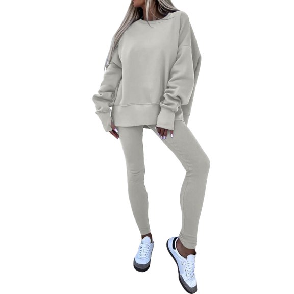Yokua Women Tracksuits 2 Piece Athletic Outfits Sweatsuits Long Sleeve Top Legging