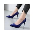 thumbnail image 3 of High Heels  for Women Closed Toe Stillettos Heel Dress Shoes Blue 7, 3 of 12