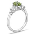 thumbnail image 2 of Jay Heart Designs 925 Sterling Silver Peridot and Created White Sapphire Ring, 2 of 2
