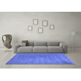 thumbnail image 3 of Ahgly Company Indoor Round Abstract Blue Contemporary Area Rugs, 3' Round, 3 of 4
